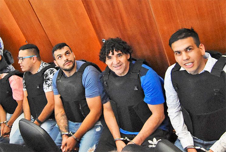 Condenas. (De izq. a der). Ariel Cantero, “Guille”, 22 años de prisión; Ramón Ezequiel Machuca, “Monchi”, 37; Ariel Máximo Cantero, “el Viejo”, 6 años, y Jorge Emanuel Chamorro, 9. La sentencia incluye a 12 civiles y 13 policías acusados de integrar Los Monos.