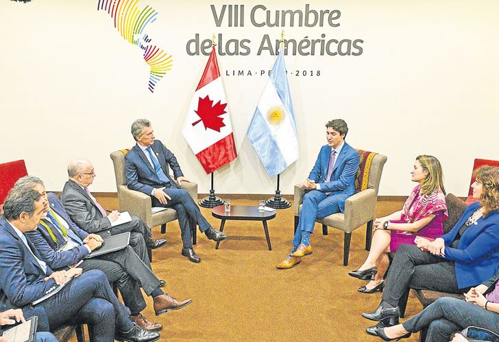 Bilateral. Trudeau invitó al mandatario a Quebec en junio.