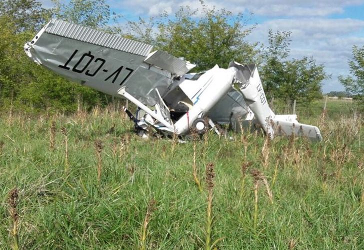 Así quedó la avioneta LV-CQT
