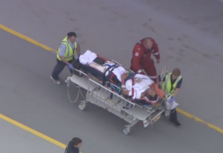 El argentino fue desplazado en helicóptero hasta el Hospital Royal Perth.