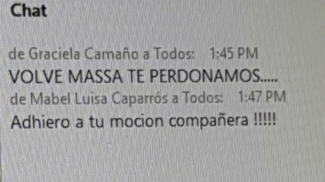 El mensaje de la diputada Camaño.