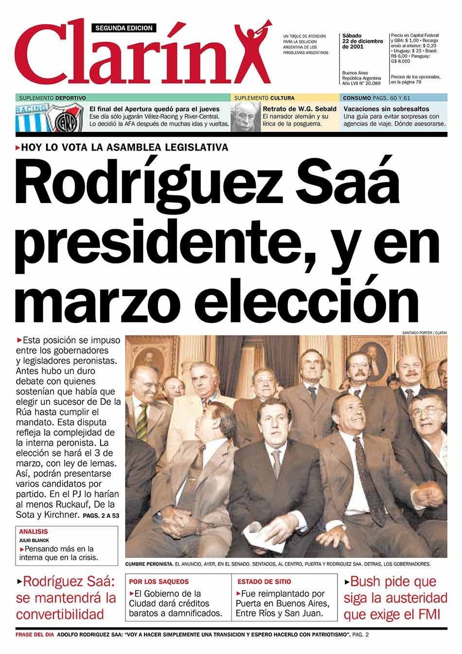 Diarios de diciembre de 2001