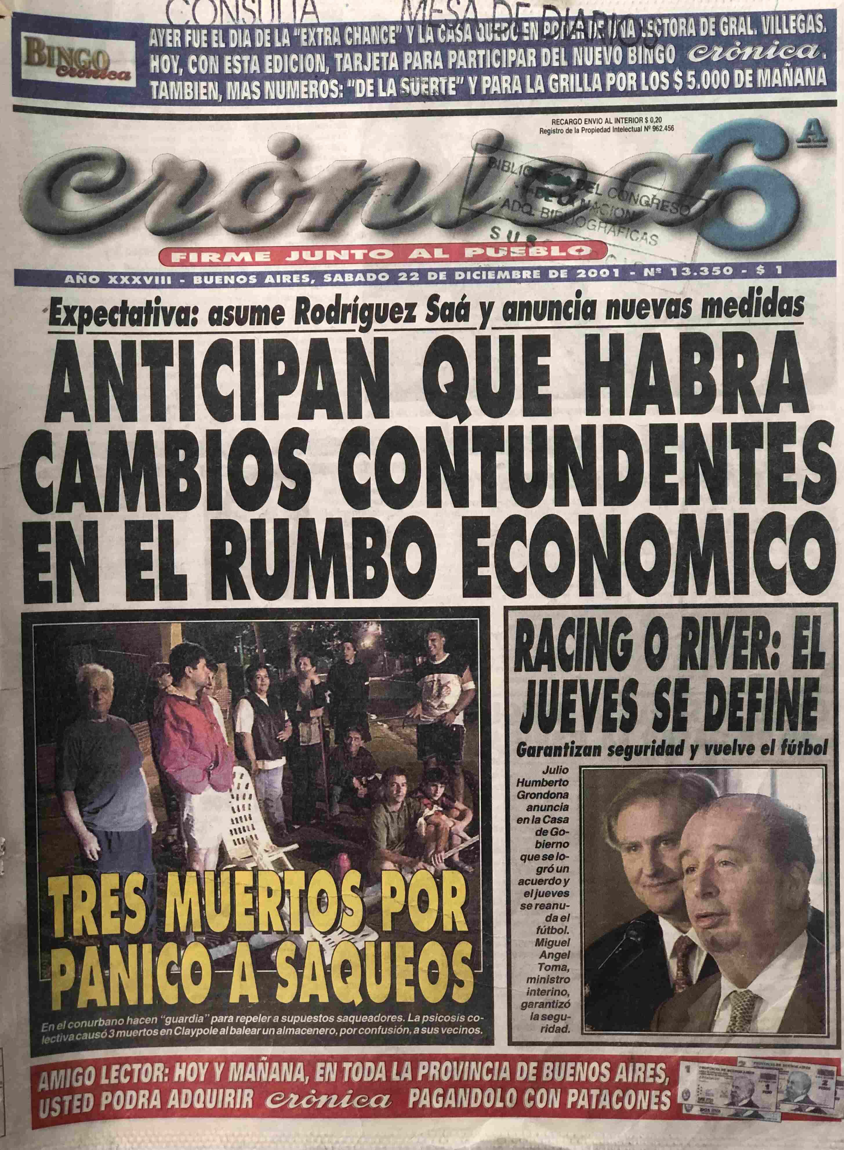 Diarios de diciembre de 2001