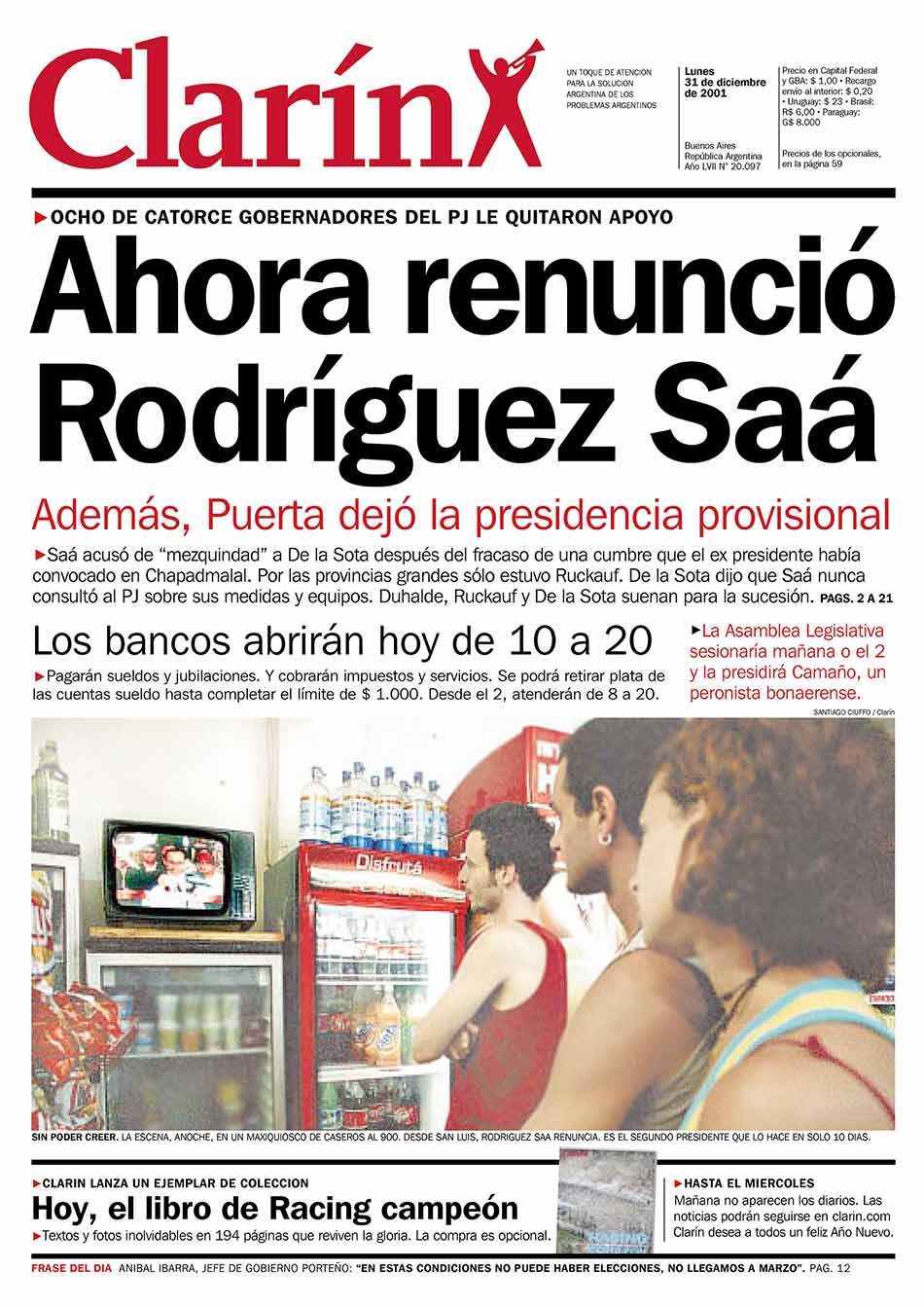 Diarios del 2001