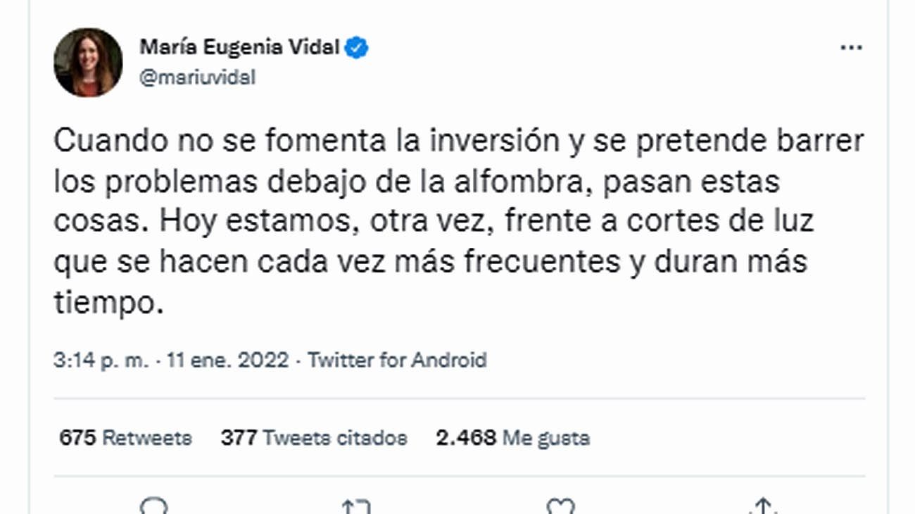 Tuits Macri y Vidal 20220111