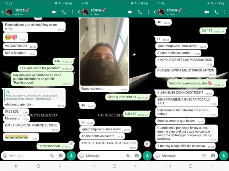 Chats virales sobre el chofer de la línea 152