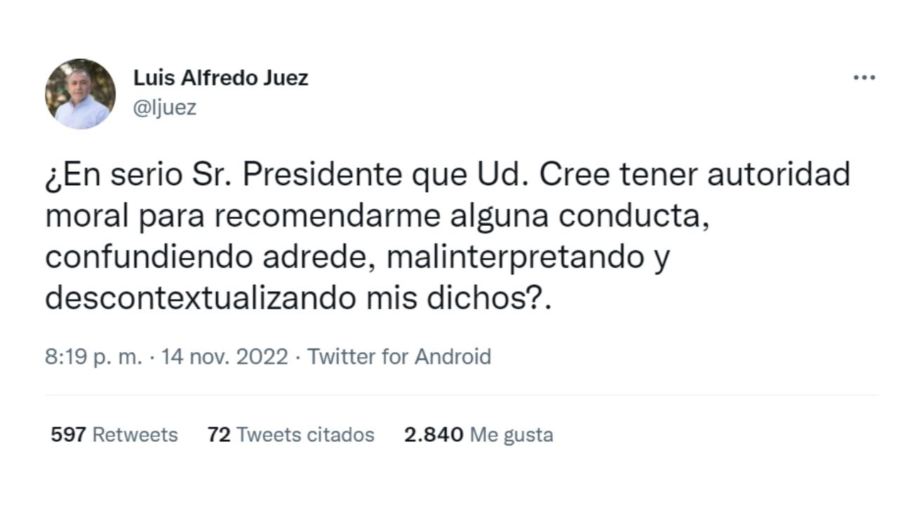 Respuesta de Juez a Fernández