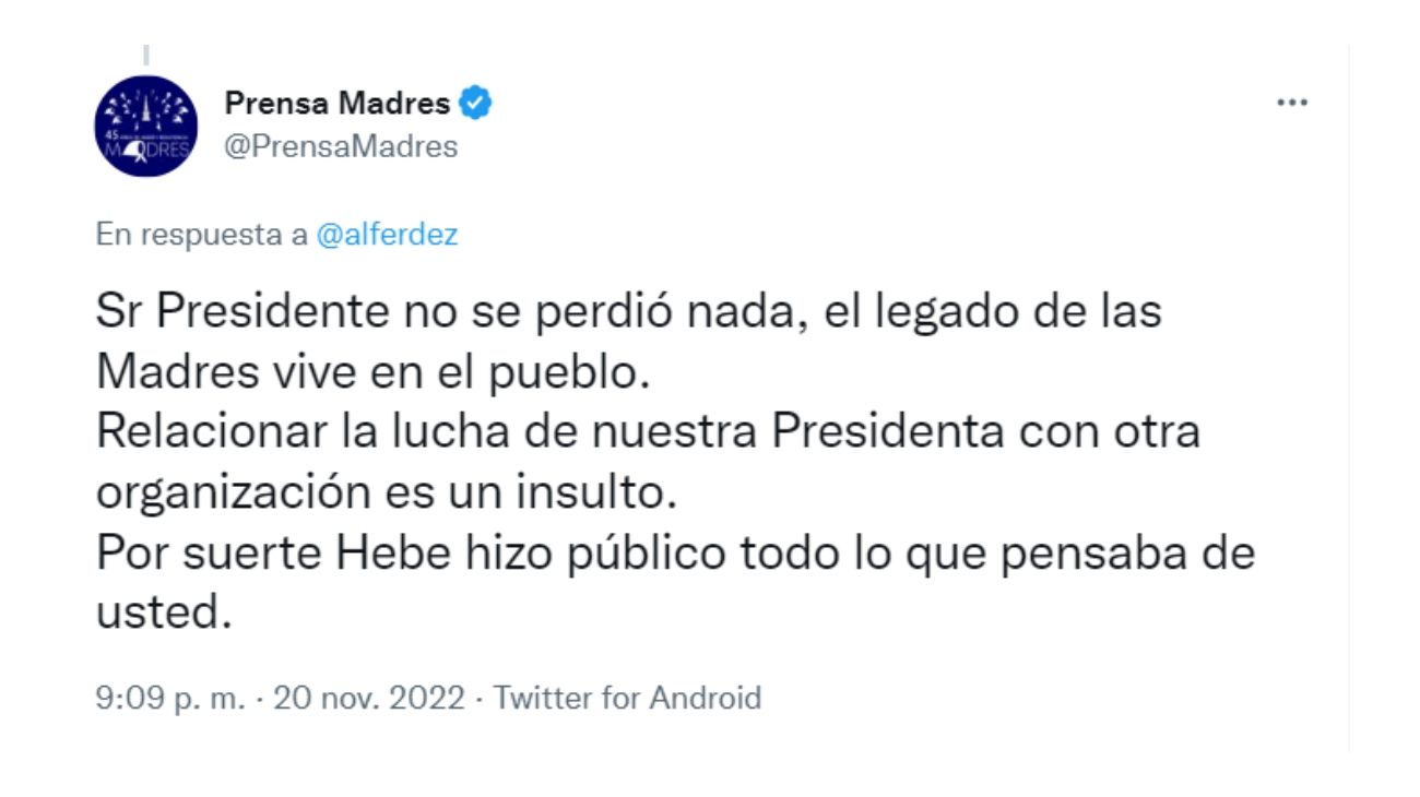 Tweets Madres y Alberto