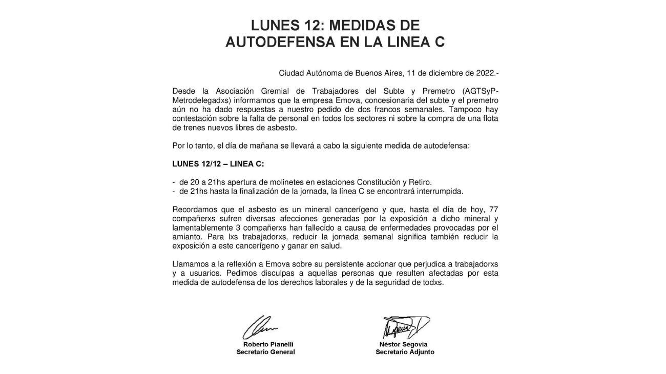 Paro de subte
