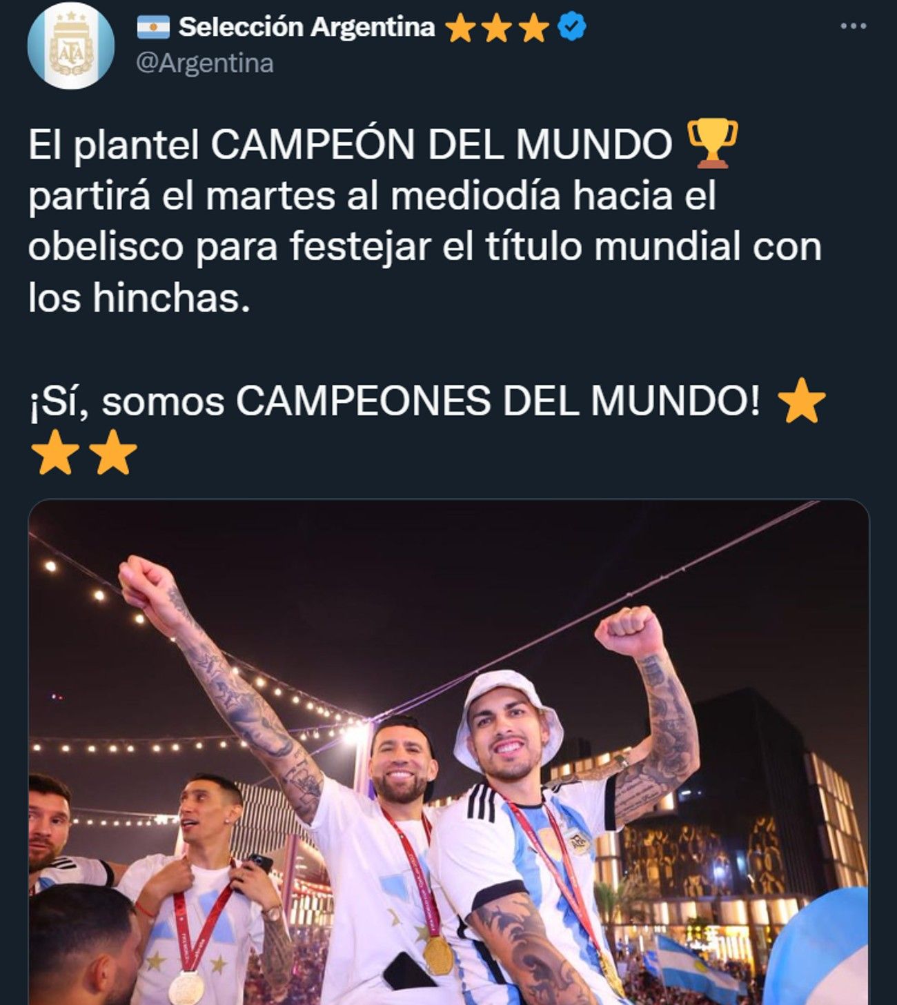 El tuit de AFA
