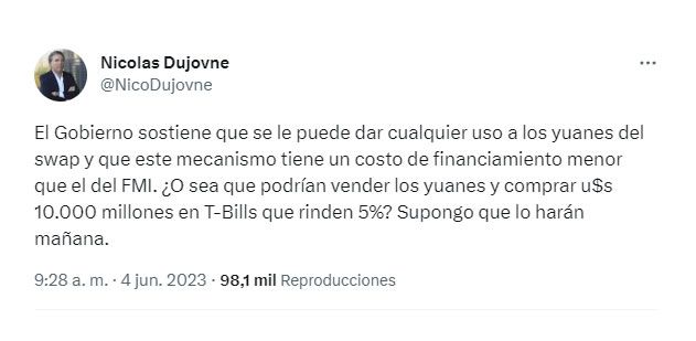 el tuit de Dujovne