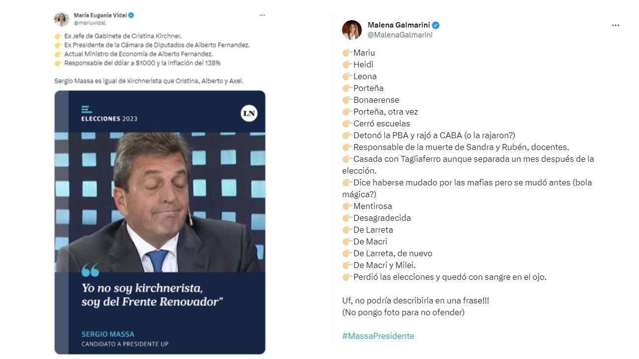 Malena Galmarini cruzó a María Eugenia Vidal