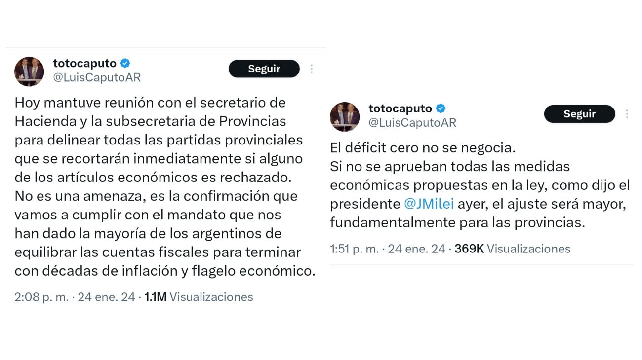 Luis Caputo - Miguel Ángel Pichetto