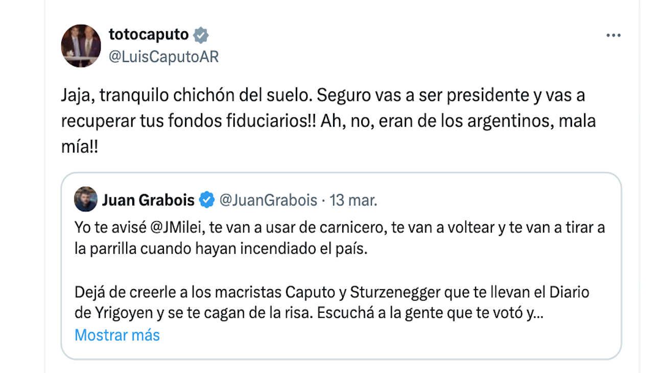 Toto Caputo Tweet 20240314