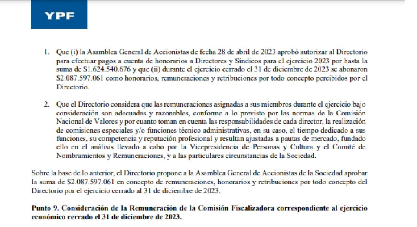 YPF se aumentó el sueldo a $70 millones