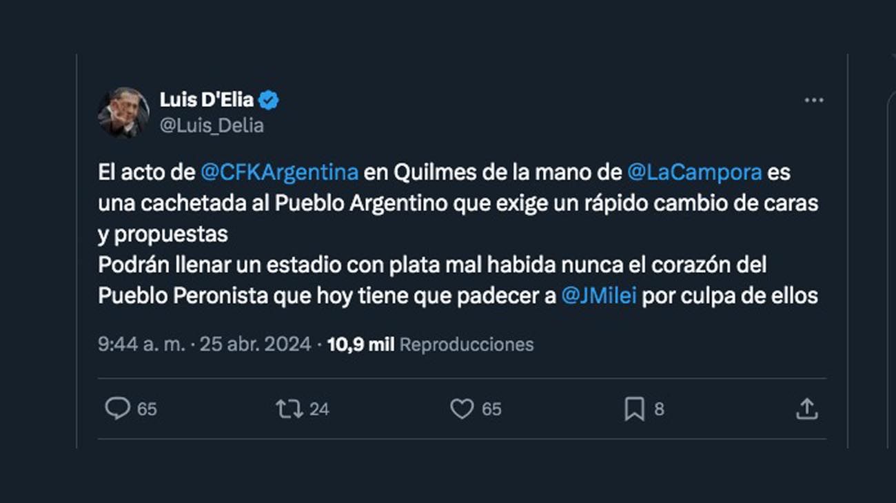 Mensaje de Luis D'Elia