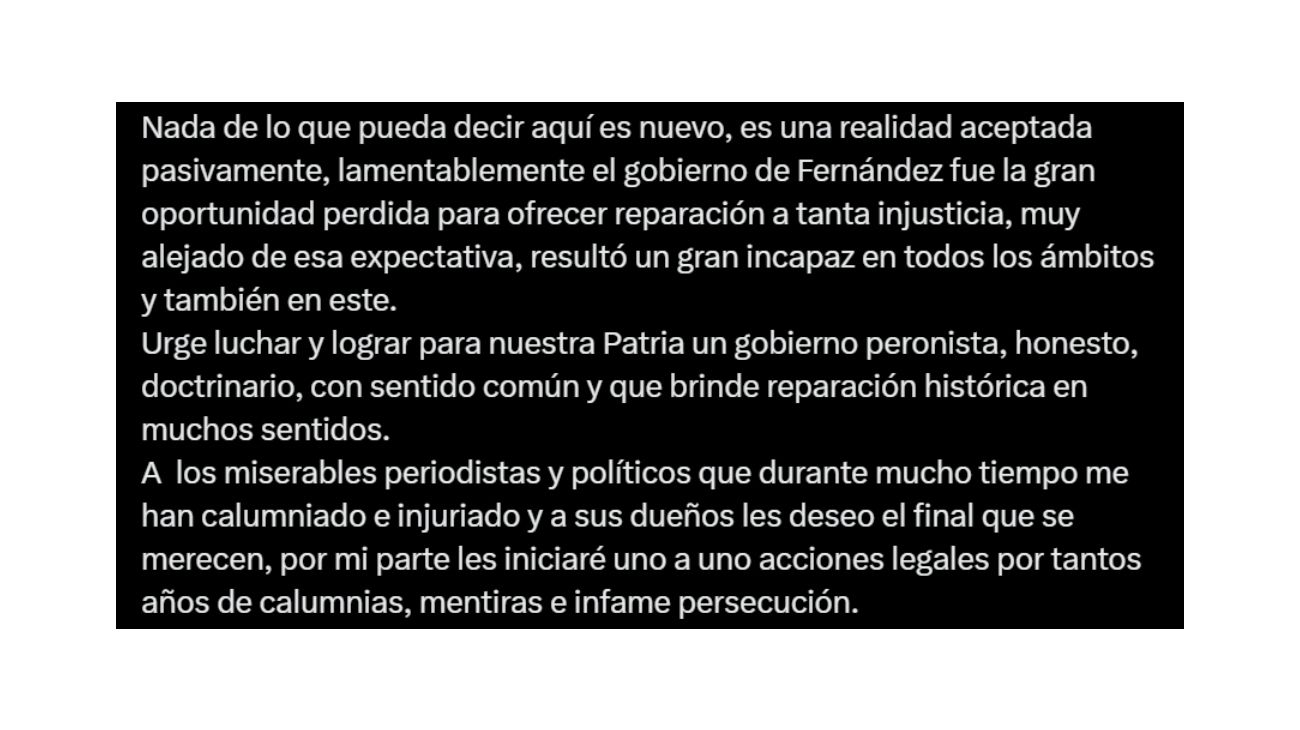 Descargo de César Milani