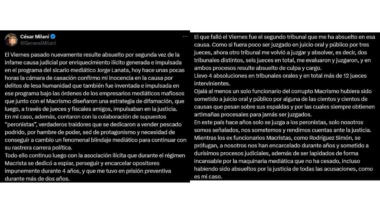 Descargo de César Milani