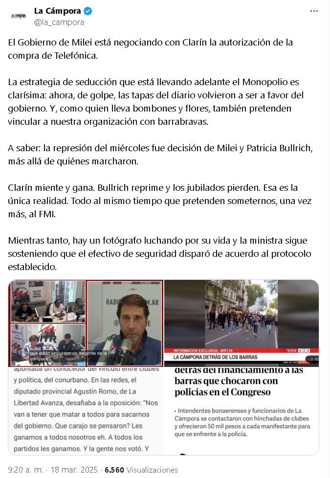 Tuit La Cámpora