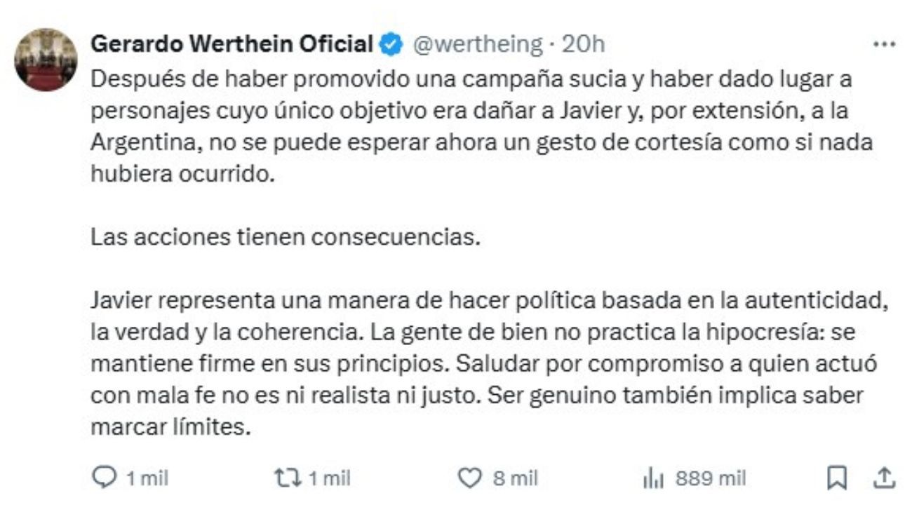 Tuit Gerardo Werthein