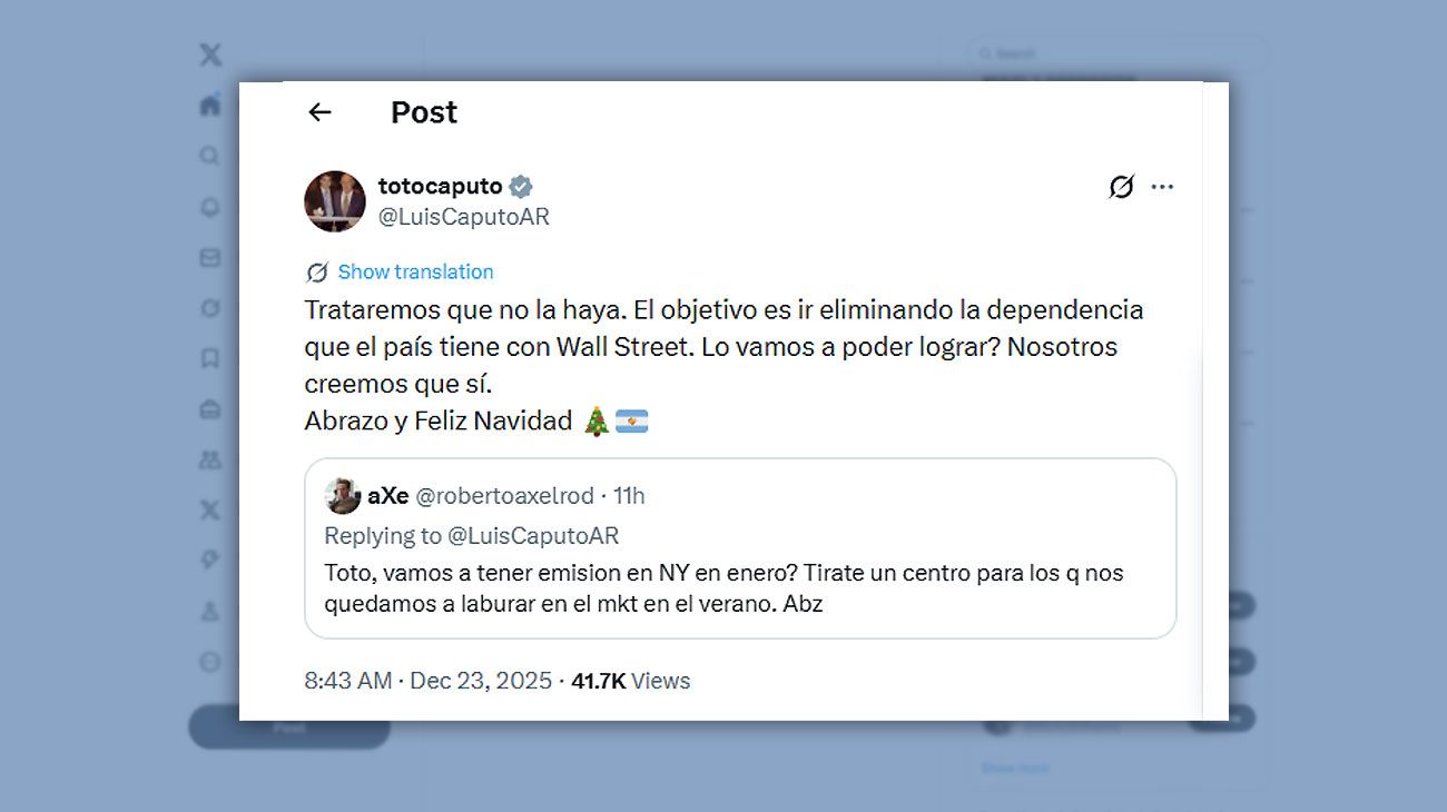 Posteo Luis Caputo 23122025