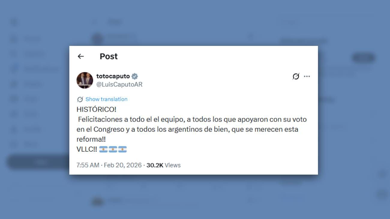 Posteo Luis Caputo 20022026