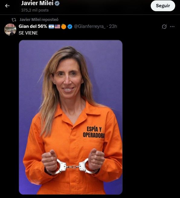 Tuit de Milei