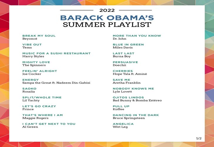 Playlist de barack Obama 20220726