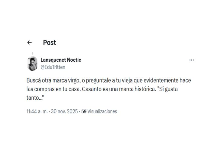 Leche Casanto en X
