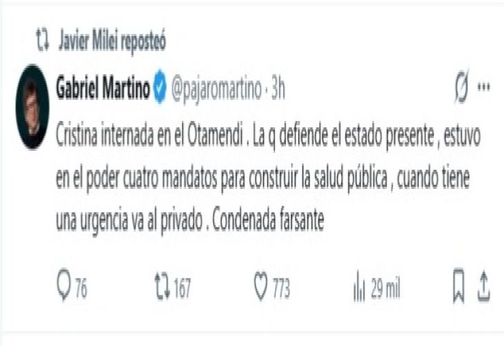 Javier Milei contra Cristina Kirchner