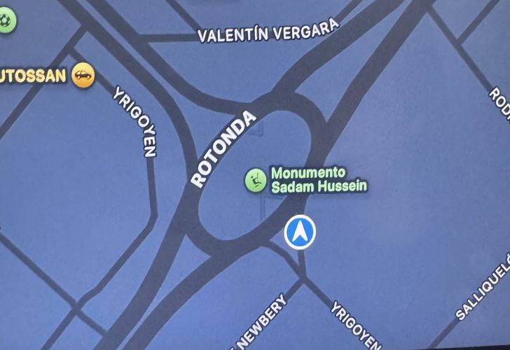 Error de Google Maps con Raúl Alfonsín