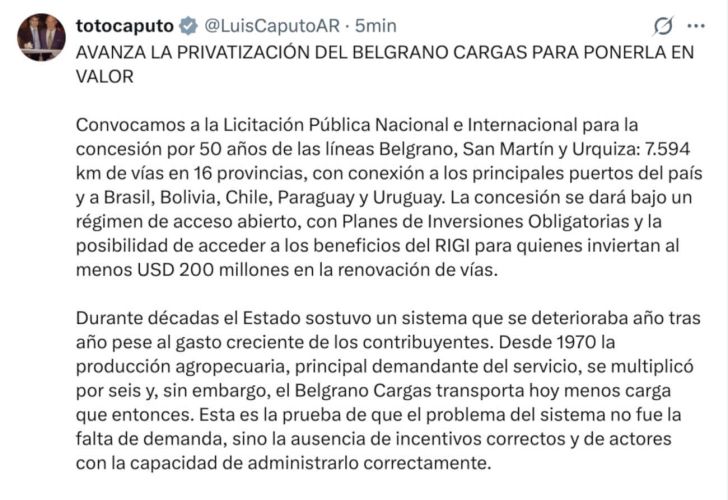 Luis Caputo X 19082026