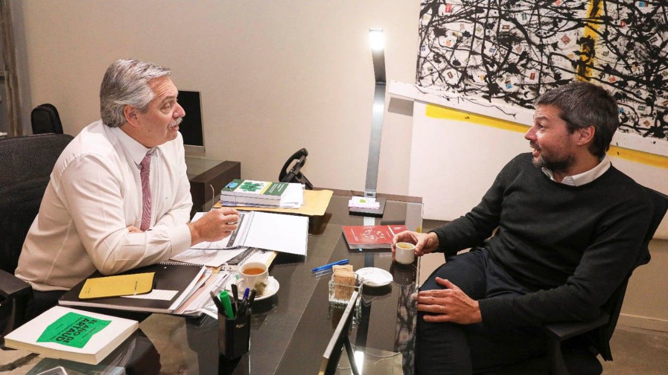 Matías Lammens, junto al presidente Alberto Fernández