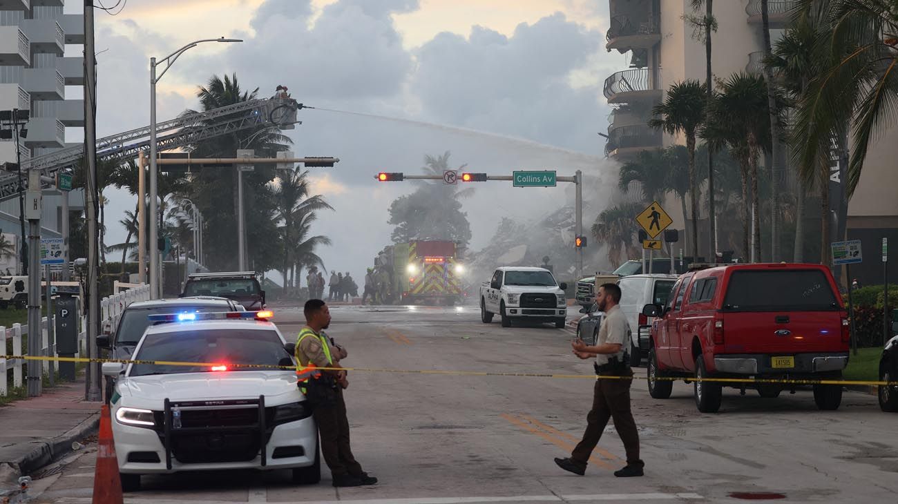 Derrumbe en Miami