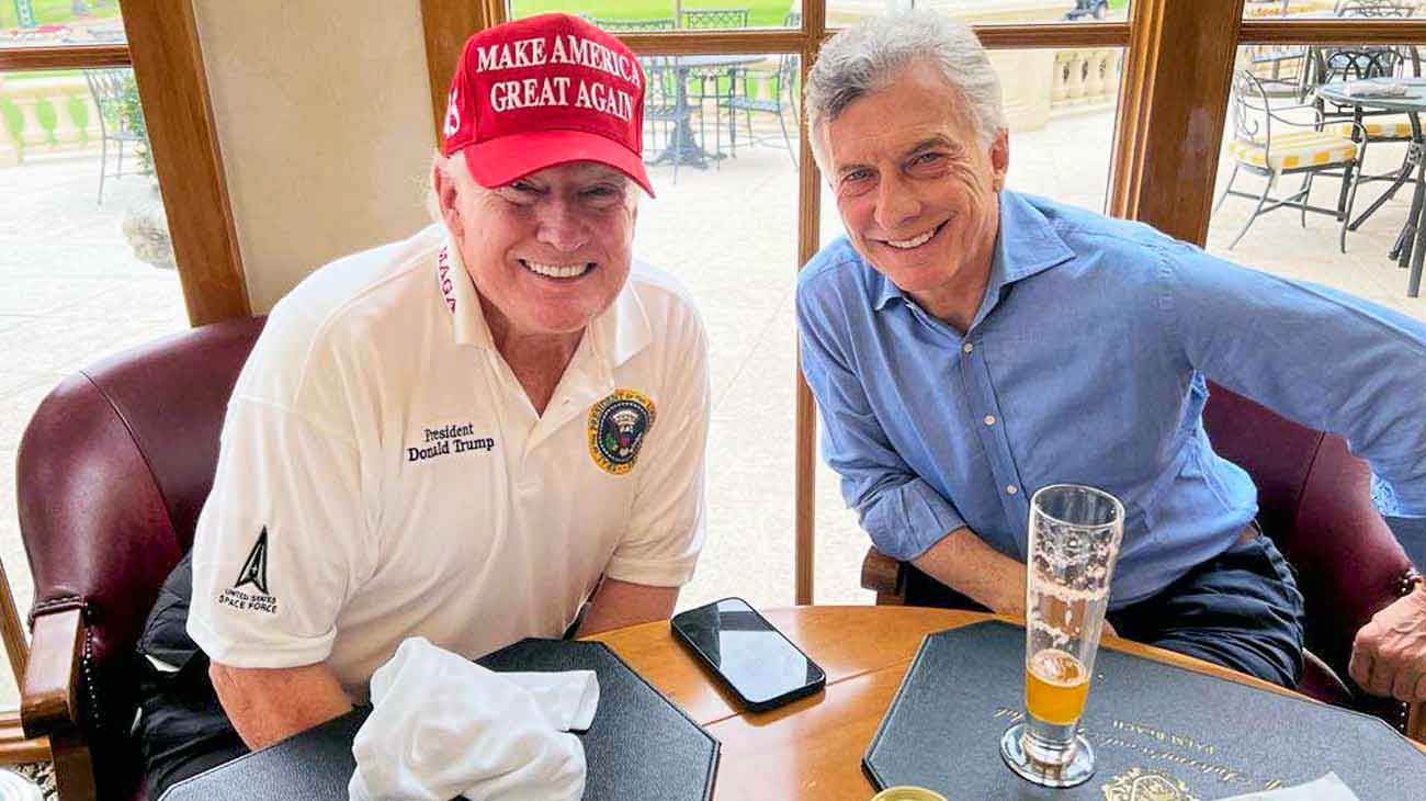 Mauricio Macri con Donald Trump