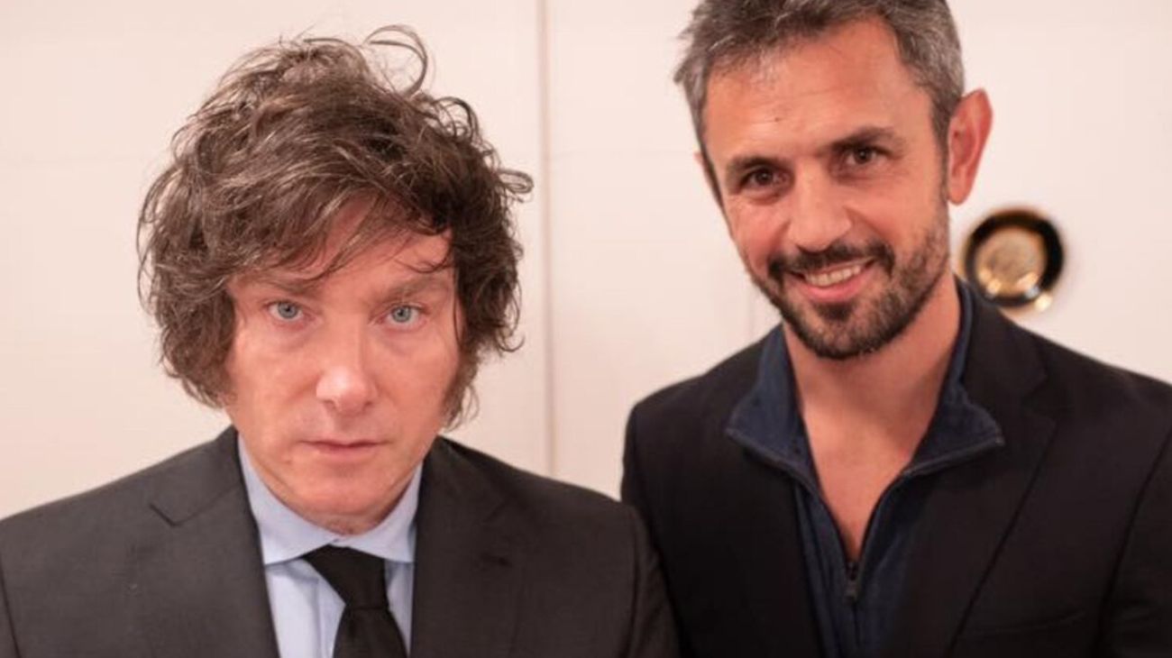 Javier Milei junto al presidente de Diputados, Martín Milei